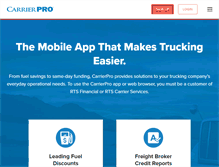 Tablet Screenshot of carrierpro.com